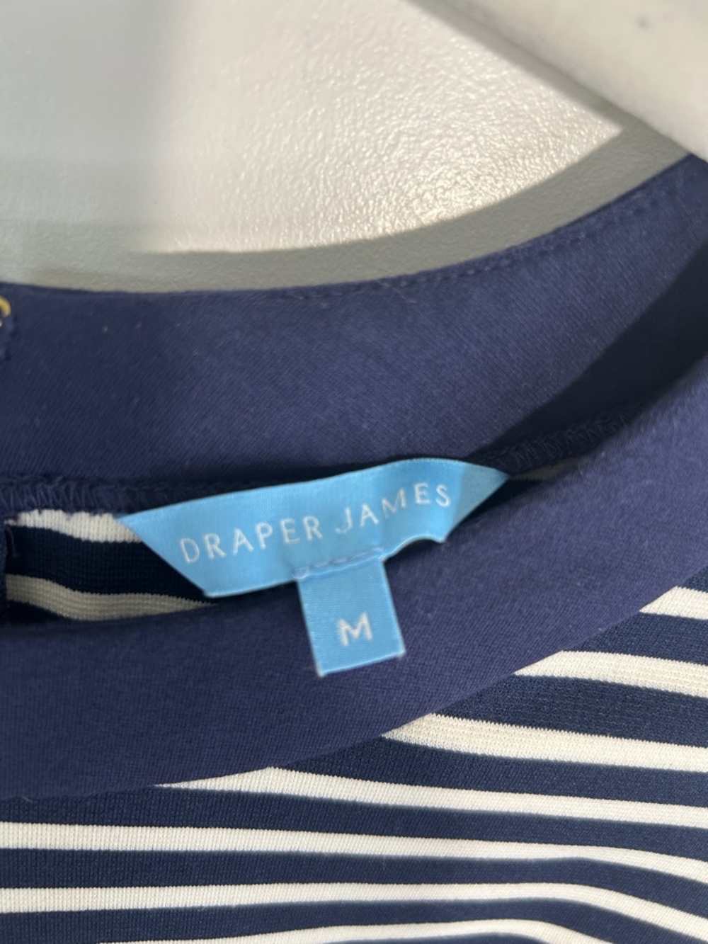 Draper James Navy and White Striped Crewneck Dress - Picture 3 of 6